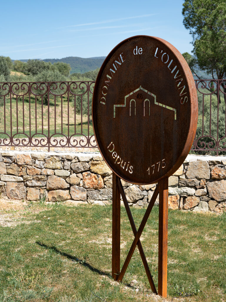 Entrée de domaine d'huile d'olive