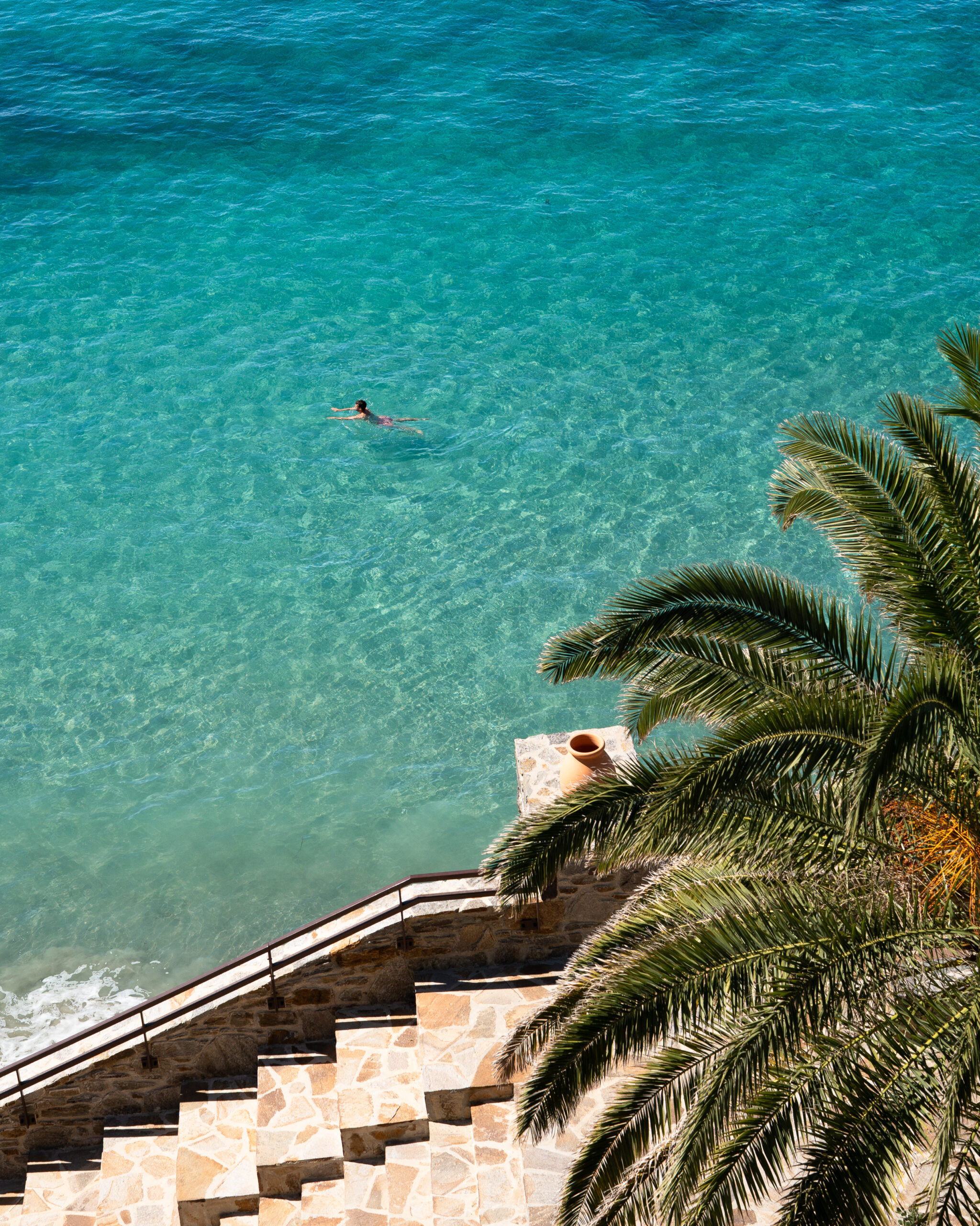 Vue mer depuis le balcon d'un hôtel